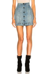 Alexander Wang Seamed Skirt In Denim Light