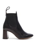 Chloe Leather Harper Ankle Boots In Black