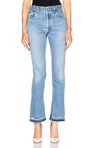 Re/done High Rise Mini Flare In Blue