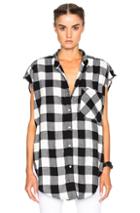 Nsf Ruby Top In Black,white,checkered & Plaid
