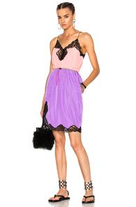 Alexander Wang V-neck Slip Dress In Pink,purple