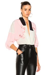 Haider Ackermann Kimono Shirt In White,pink,abstract