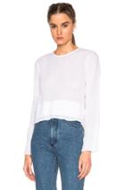 Jenni Kayne Long Sleeve Tuck Top In White