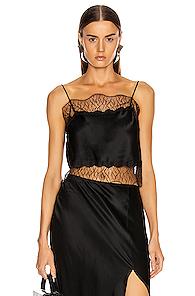 Sablyn Rose Lace Tank In Black