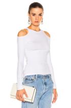 Frame Denim Variegated Cut Out Long Sleeve In White