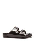 Givenchy Swiss Studs Patent Leather Sandals In Black