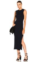 Frame Denim Sleeveless Rib Dress In Blue