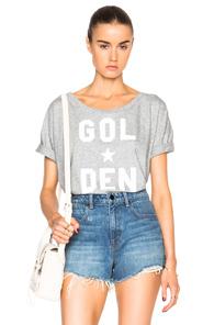 Golden Goose Loren Golden Star Tee In Melange Grey