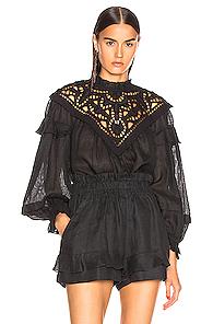 Isabel Marant Geoffrey Top In Black