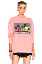 Alexander Wang Oversized Sweatshirt With Knit Patch In Pink