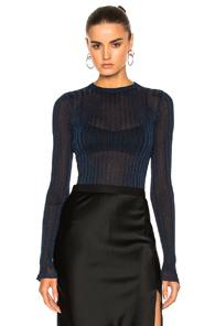 Helmut Lang Metallic Sweater In Blue,metallics