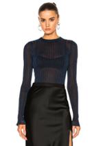 Helmut Lang Metallic Sweater In Blue,metallics