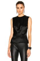 Mugler Satin Crepe Top In Black