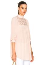 Smythe Eyelet Tunic Top In Neutrals,pink