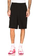 Comme Des Garcons Homme Plus Tropical Wool Shorts In Black