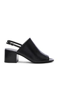 3.1 Phillip Lim Leather Cube Slingback Heels In Black
