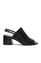 3.1 Phillip Lim Leather Cube Slingback Heels In Black