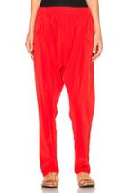 Baja East Satin Back Crepe Trousers In Red
