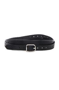 Maison Margiela Leather Belt In Black