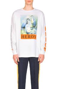 Heron Preston Herons Long Sleeve Tee In White