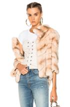 Yves Salomon Rex Quarter Sleeve Jacket In Neutrals