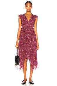 Ulla Johnson Ressie Dress In Floral,pink,purple