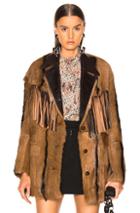 Isabel Marant Goat Fur Bambo Jacket In Brown