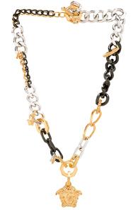 Versace Bruno Medusa Necklace In Metallics