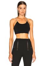 Alexander Wang Ribbed Bra Top With Chain Straps In Black
