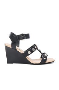 Balenciaga Studded Wedges In Black