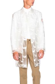 Thom Browne Hector Print Rain Coat In White,animal Print