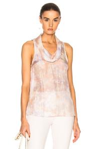 Raquel Allegra Sleeveless Cowl Top In Neutrals,ombre & Tie Dye