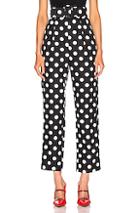 Rebecca De Ravenel High Waist Pant In Black,polka Dots