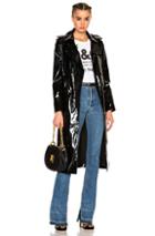 Zeynep Arcay Patent Leather Trenchcoat In Black