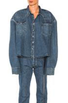 Vetements X Levis Square Denim Shirt In Blue