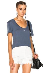 Off-white For Fwrd Basic Scoop Tee In Blue