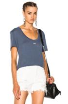 Off-white For Fwrd Basic Scoop Tee In Blue