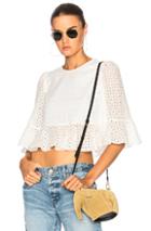 Alexachung Cropped Frill Top In White