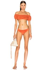 Lisa Marie Fernandez Leandra Terry Bikini In Orange