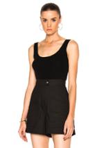 Ryan Roche 2x2 Ribbed Tank Top In Black