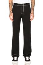 Givenchy Contrast Stitch Trousers In Black