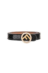 Fendi Small Logo Belt In Black