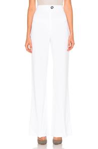 Cushnie Et Ochs High Waisted Stretch Viscose Pant In White