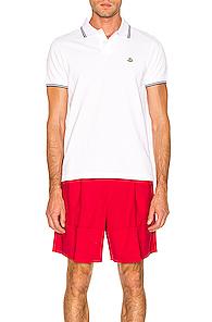 Moncler Logo Polo In White