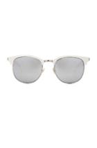 Saint Laurent Sl 108 Surf Sunglasses In White,metallics