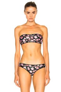 Same Swim Babe Bandeau Bikini Top In Black,floral