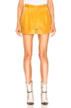 Isabel Marant Abot Suede Short In Yellow