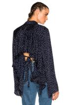 Magda Butrym Orleans Top In Blue,geometric Print