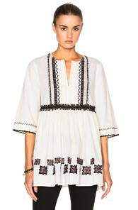 Suno Cotton Leaf Tunic In White