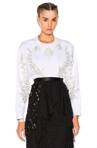 Francesco Scognamiglio Embellished Crew Neck Sweater In White